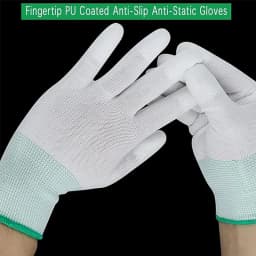 1Pair Car Vinyl Wrap Gloves Anti-Static Window Tinting Film Install Gloves Nylon PU Coated Fingertip Work Gloves Wrapping Tools