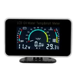 2 In 1 / 3 In 1 / 4 In 1 LCD Digital Oil Pressure Gauge Voltmeter Fuel Level Meter 1/8 NPT Oil Press Sensor + Water Temp Sensor