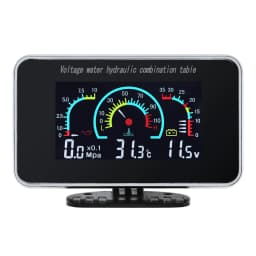2 In 1 / 3 In 1 / 4 In 1 LCD Digital Oil Pressure Gauge Voltmeter Fuel Level Meter 1/8 NPT Oil Press Sensor + Water Temp Sensor