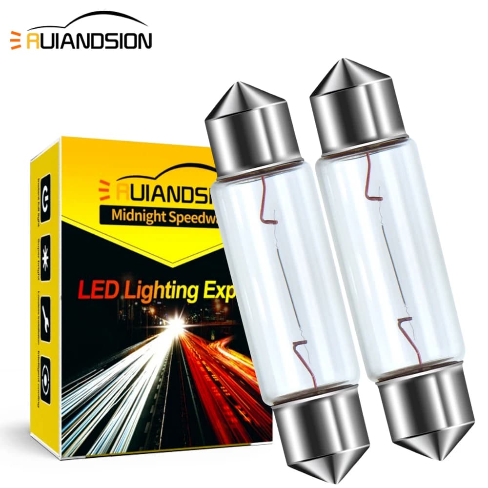 C5W 31/36/39/41mm Halogen Festoon Bulb C10W 5W 12V 24V Warm White Interior Dome Light Replacement for License Plate Trunk Lamp