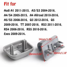 2Pcs For Audi A1 A3 A4 A5 Q3 Q5 S3 S4 S5 TT Allroad 8U0857562A Grey Interior Gray Sun Visor Clip Holder Hook Bracket Hanger