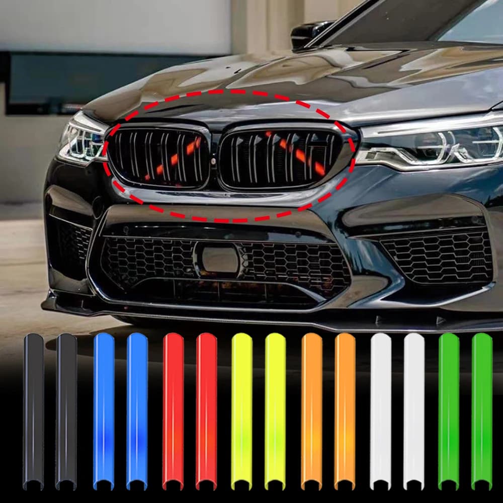 M Sport Style Front Grille Trim StripS Cover Frame Stickers For BMW F20 F21 F22 F23 F30 F31 F32 F33 F44 F45 F46 G11 G12 G20 G21