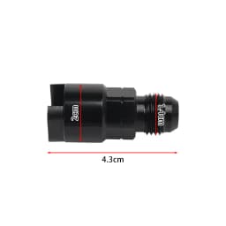 Quick Connect 6AN AN6 Male To 3/8", 5/16" Quick Disconnect Male Push On EFI Fitting Adapter Aluminum Black TF-1081-90-5/16
