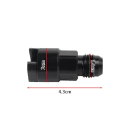 Quick Connect 6AN AN6 Male To 3/8", 5/16" Quick Disconnect Male Push On EFI Fitting Adapter Aluminum Black TF-1081-90-5/16