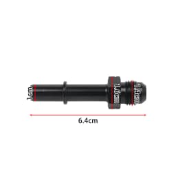 Quick Connect 6AN AN6 Male To 3/8", 5/16" Quick Disconnect Male Push On EFI Fitting Adapter Aluminum Black TF-1081-90-5/16