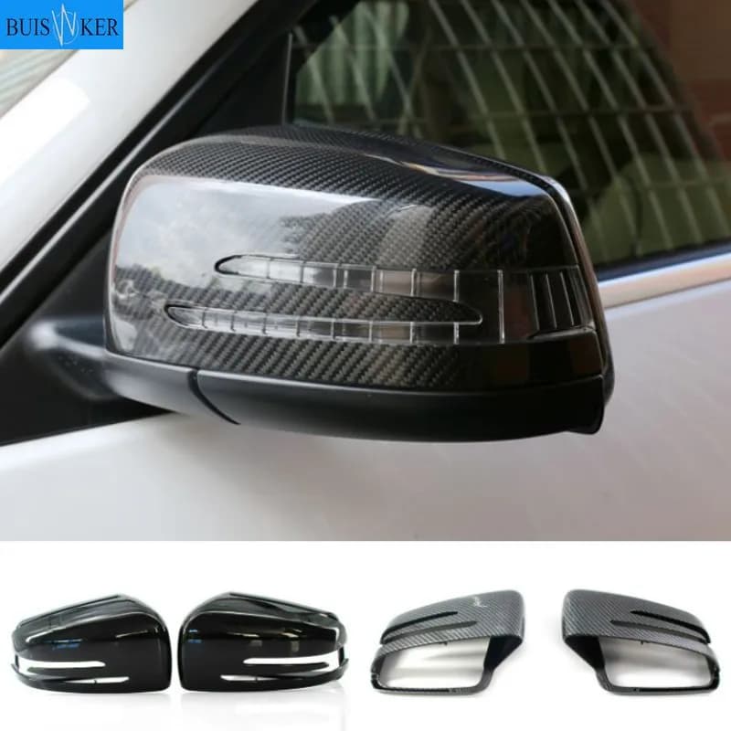 For Mercedes Benz A B C E S CLA GLA GLK Class W176 W246 W204 W212 W221 C177 X204 X156 Carbon Fiber Car Rearview Mirror Cover