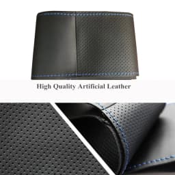 Black Artificial Leather Steering Wheel Cover Hand Sewing Car Steering Wheel Covers For Peugeot 307 SW 2005-2008 307 2001-2008