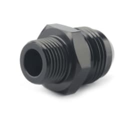 AN3/AN4/AN6/AN8/AN10/AN12 Male Flare to 1/4" 1/8 3/8  1/2 3/4 NPT Pipe Fitting Adapter Aluminum Straight Black 2PCS