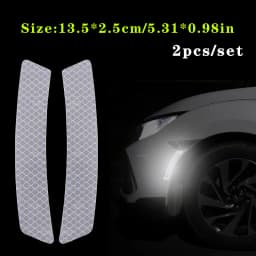 2pcs/set Car Reflective Safety Strip Stickers Car Wheel Eyebrow Reflective Sticker Reflective Warning Safety Tape