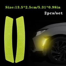 2pcs/set Car Reflective Safety Strip Stickers Car Wheel Eyebrow Reflective Sticker Reflective Warning Safety Tape