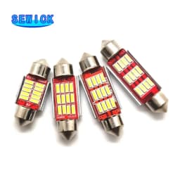 100Pcs Festoon C5W CANBUS NO Error Auto Light 12 SMD 4014 LED 31mm 36mm 39mm 41mm Car Interior Dome Lamp Reading Bulb White 12V