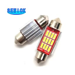 100Pcs Festoon C5W CANBUS NO Error Auto Light 12 SMD 4014 LED 31mm 36mm 39mm 41mm Car Interior Dome Lamp Reading Bulb White 12V