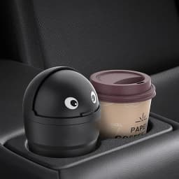 Universal Car Trash Can Auto Organizer Storage Box with Swing Lid Cute Mini Automotive Leakproof Vehicle Trash Bin for Car