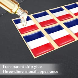 10pcs Epoxy Flags Stickers Car Interior Decoration Decal for United Arab Emirates Thailand Netherlands Russia Brazil Italy Badge