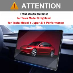 Tempered Glass Film Protector for Tesla Model 3 Highland Model Y Juniper Model Y Performance Rear Center Control Screen