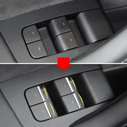 7Pcs ABS Chrome Car Window Lift Button Sticker Sequins Trim for Tesla Model 3 Model Y 2016 - 2023 Accessories