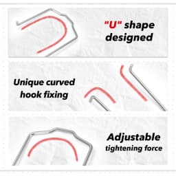 3PCS Radiator Hose Retaining Spring Clip For BMW E39 E38 E60 E90 745Li X5 E46 325i 328i M3 540i 740iL 740i Horse Shoe Clip Clamp
