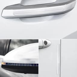 4/8/10Pcs Car Door Transparent Anti Collision Side Edge Protection Guard Protector Bar Stickers Rearview Mirror Protection Strip