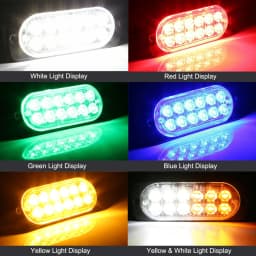 12 LED Strobe Lights Emergency Flashing Beacon Warning Light 12V 24V Stroboscopes For Auto DRL Car Truck Amber Red Blue