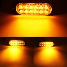 12 LED Strobe Lights Emergency Flashing Beacon Warning Light 12V 24V Stroboscopes For Auto DRL Car Truck Amber Red Blue