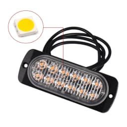 12 LED Strobe Lights Emergency Flashing Beacon Warning Light 12V 24V Stroboscopes For Auto DRL Car Truck Amber Red Blue