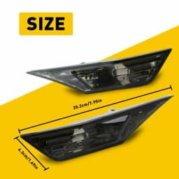2pcs Car Turn Signal Light For Honda Civic 2016-2021 IP68 Waterproof turn signal width light modified black with LED bulb