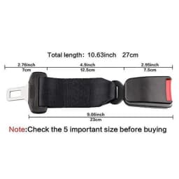 Car Safety Belt 23CM Seat Belt Extension Plug Buckle Seatbelt Clip Adjustable Extender Child Universal Lengthening