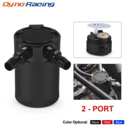 Universal Oil Catch Can Compact Baffled 2-Port Aluminum Reservoir Oil Catch Tank Fuel Tank Parts Two hole breathable Kettle