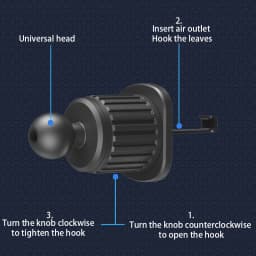 SEAMETAL Car Phone Holder Bracket Accessories Interior Auto Air Outlet Cellphone Support Parts Phone Stand Base Fixing Clip