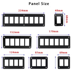 1 / 2 / 3 / 4 / 5 / 6 / 7 / 8 Gang Rocker Switch Housing Frame Aluminum Panel for Carling ARB NARVA (37mm X 21mm) Rocker Switch