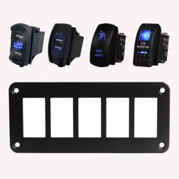 1 / 2 / 3 / 4 / 5 / 6 / 7 / 8 Gang Rocker Switch Housing Frame Aluminum Panel for Carling ARB NARVA (37mm X 21mm) Rocker Switch