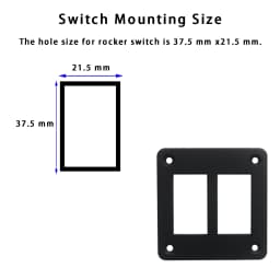1 / 2 / 3 / 4 / 5 / 6 / 7 / 8 Gang Rocker Switch Housing Frame Aluminum Panel for Carling ARB NARVA (37mm X 21mm) Rocker Switch