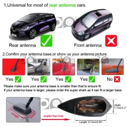 Universal 5D Shark Fin Antenna Auto Car Radio Aerials FM AM Stronger Signal Piano Paint For Alfa Romeo 156 147 159