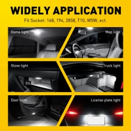 AUXITO 10Pcs W5W T10 W5W 194 501 Led Canbus No Error Car Interior Light T10 License Plate Lights for Bmw E46 F10 Golf 4 5 Audi