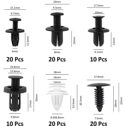 100Pcs Car Plastic Clips Fastener Screws Body Push Retainer Pin Rivet Bumper Panel Interior Decoration Mixed Auto Accessories