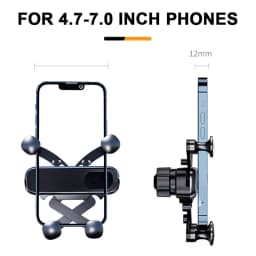 SEAMETAL Gravity Car Phone Holder Air Vent Telescopic Car Phone Mount 360-Degree Air Outlet Smartphone Support for 4.7-7 inch