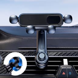 SEAMETAL Gravity Car Phone Holder Air Vent Telescopic Car Phone Mount 360-Degree Air Outlet Smartphone Support for 4.7-7 inch