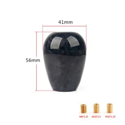 JDM Racing Real Carbon Fiber Gear Shift Knob Manual Transmission Shifter Lever Knob Round Ball Shape Handle Knob