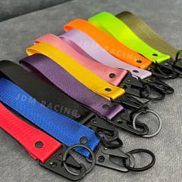 Fashion Solid Color Ribbon Keychain Lanyard Business Gift Key Chain Men Women Car Key Strap Waist Wallet KeyChains Keyrings