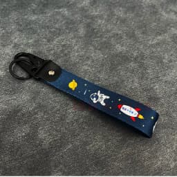 Fashion Solid Color Ribbon Keychain Lanyard Business Gift Key Chain Men Women Car Key Strap Waist Wallet KeyChains Keyrings