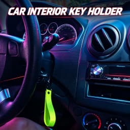 Fashion Solid Color Ribbon Keychain Lanyard Business Gift Key Chain Men Women Car Key Strap Waist Wallet KeyChains Keyrings