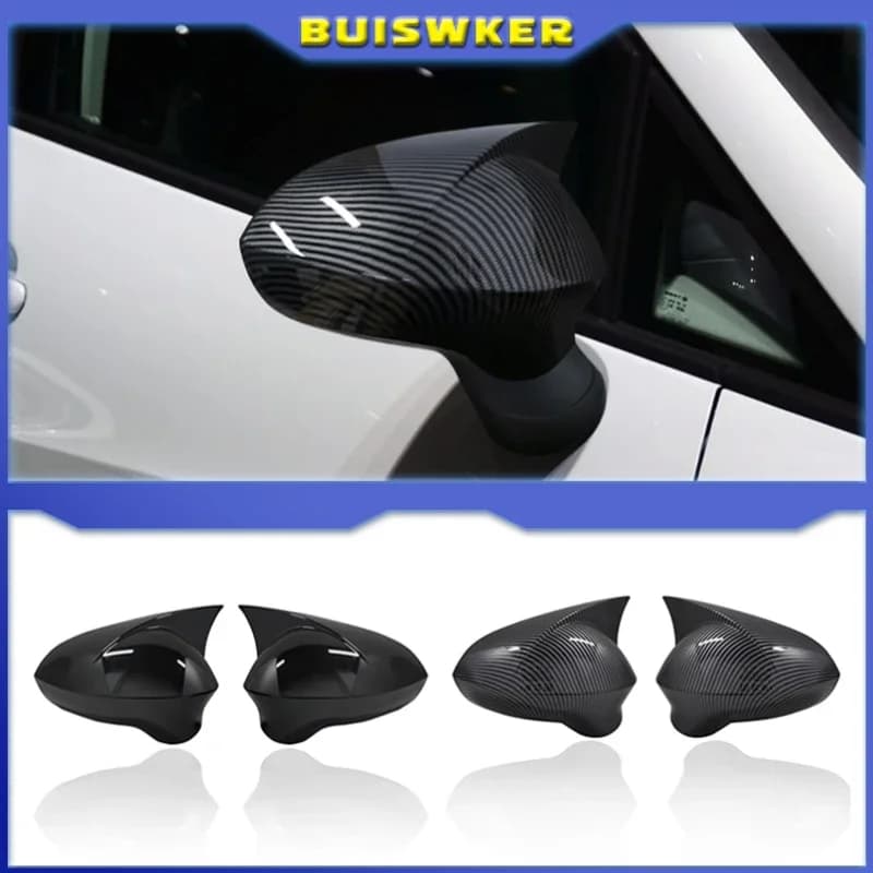 Mirror Cover Piano Black Exterior Accessories For Seat Ibiza 2008 2009 2010 2011 2012 2013 2014 2015 2016 2017