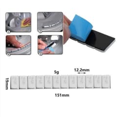 60g 5g/10g Iron Wheel Balance Weight Tire Adhesive Tyre Balancer Wheel Block For Car Motorcycle/bike RC Boat Aircraft