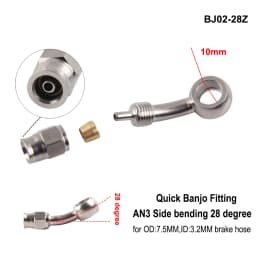 AN3 Motorcycle Motor Bike Hydraulic Brake Oil Hose Line Banjo Fitting m10x1 stainless Steel 10mm New