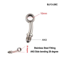 AN3 Motorcycle Motor Bike Hydraulic Brake Oil Hose Line Banjo Fitting m10x1 stainless Steel 10mm New