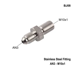 AN3 Motorcycle Motor Bike Hydraulic Brake Oil Hose Line Banjo Fitting m10x1 stainless Steel 10mm New