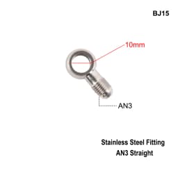 AN3 Motorcycle Motor Bike Hydraulic Brake Oil Hose Line Banjo Fitting m10x1 stainless Steel 10mm New