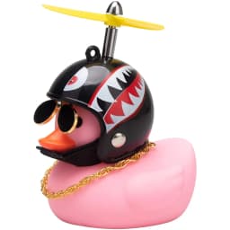 Car Cute Little Yellow Duck With Helmet Propeller Wind-breaking Wave-breaking Duck Auto Internal Decoration Without Lights Toys