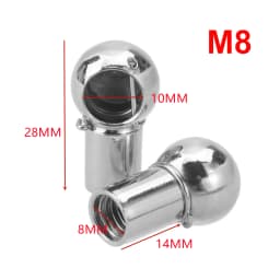 4Pcs M6 M8 Gas Strut Rod End Fitting Ball Pin Connector Joint Valve Spring Holder Universal for Car Boot Front Bonnet Trunk Home