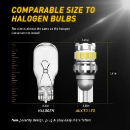 AUXITO 2pcs W16W T15 LED Bulbs Canbus Error Free LED Backup Light T16 921 912 W16W LED Bulbs Car Reverse Lamp 6500K White 12V